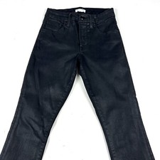 Good American Black Waxed Skinny JEANS GL961T Size 4 / 27