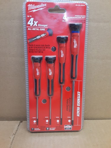 Milwaukee 48-22-2604 Precision Screwdriver Set - Red/Black (4 Piece)