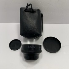 Sony VCL-R2037 Tele Conversion Lens X2.0 VCLR2037 W/Lens Covers Black Clean