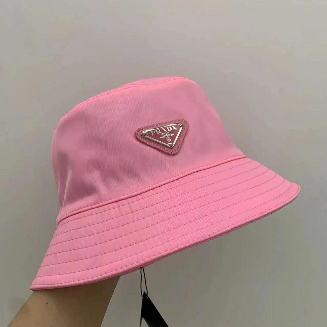 PRADA Novelty Women Pink Bucket Hat Cap