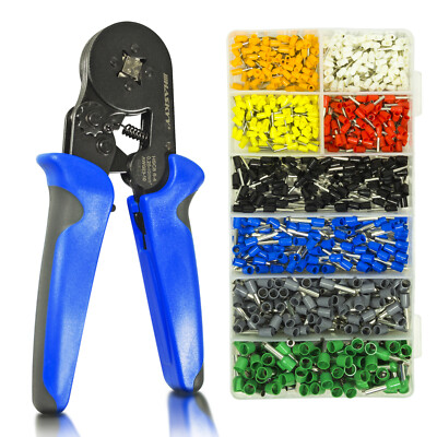 HASKYY  Crimpzange Aderendhülsen-Zange Set Kabelschuhe Crimper 800tlg.