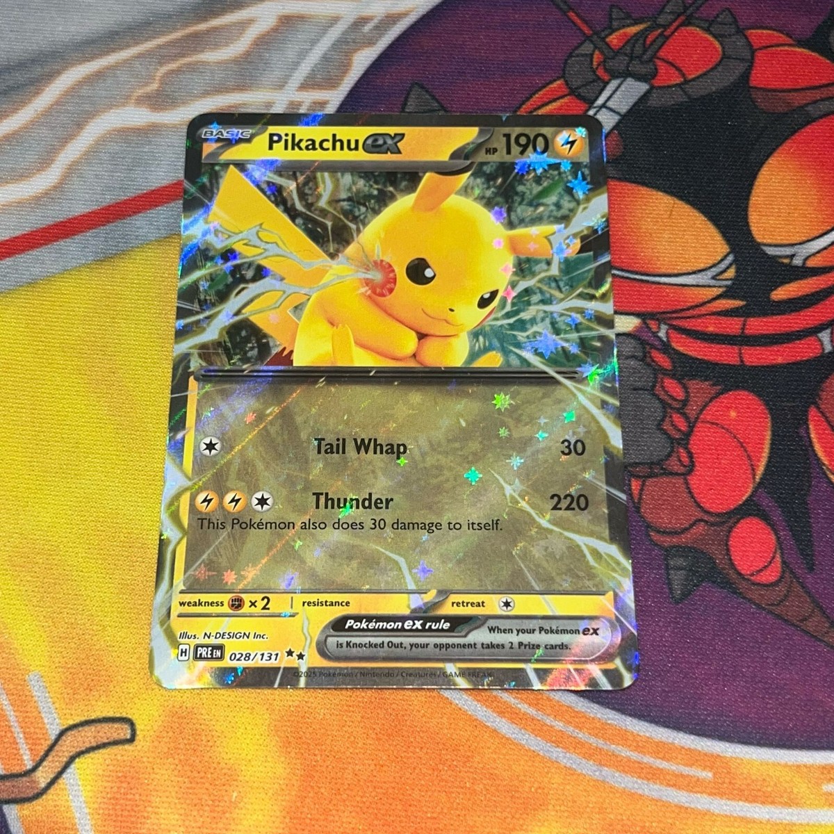 Pikachu ex 028/131 Double Rare PRISMATIC EVOLUTIONS Pack Fresh