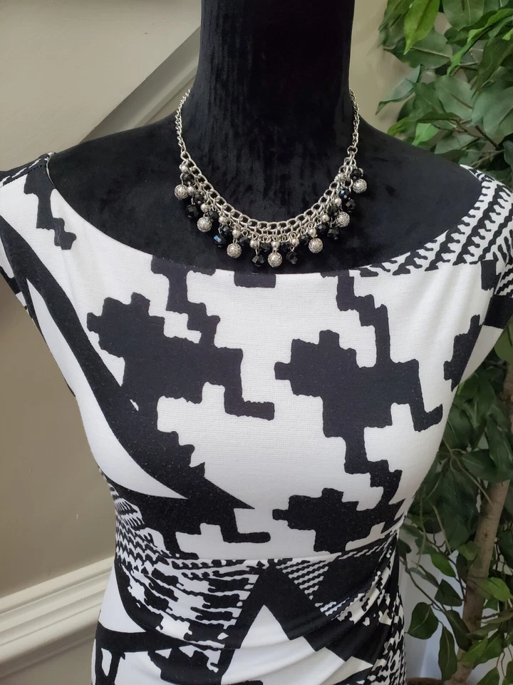 New Directions Women Polyester Round Neck Sleeveless Casual Knee Length Dress S - Image 2 of 4