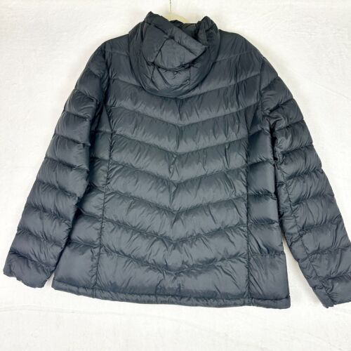 Eddie Bauer Damen Packable Daunenjacke Gr. XL schwarz Kapuze 650er Füllung gesteppt - Bild 2 von 6