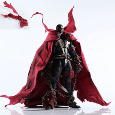 Custom 1/12 Scale Deluxe Wired Red Cape Set for 6'' Mcfarlane Spawn(NO Figures)
