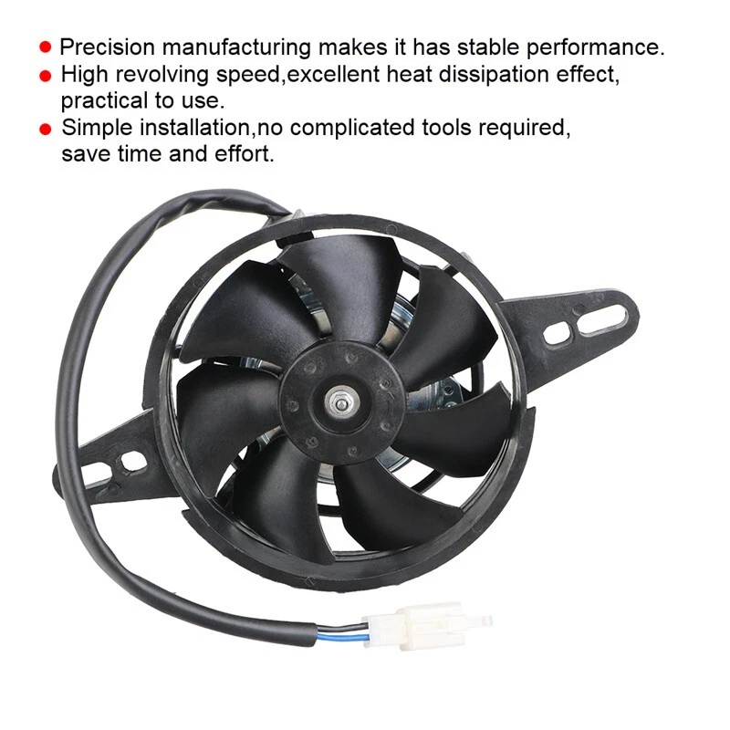 Motorcycle ATV Performance Radiator Round Fan Rotating Blades Scooters Cooler - Image 4 of 4