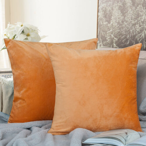 2 Pack Throw Pillow Cover Sofa Decor Velvet Cushion Case Nice Rich Colors - Picture 24 of 64