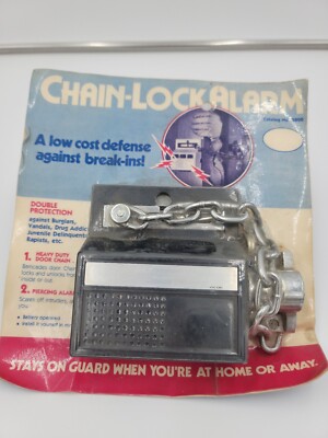 Chain Lock Alarm # 5800 - The Peterzell Co. 1978 Vintage - new in package