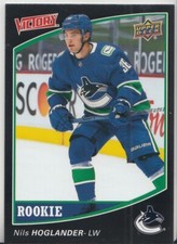2021 UD National Hockey Card Day #V-17 Nils Hoglander Victory Black Rookie RC
