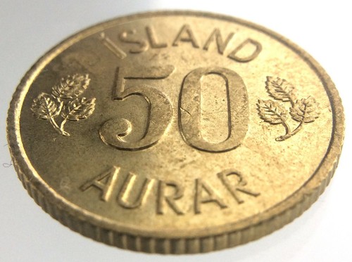Lot of 4 Coins 1971 Iceland 50 Aurar 5 10 Kronur 1 Krona Uncirculated Coins T380 - Picture 9 of 10