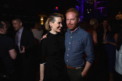 Sarah Paulson actor Jesse Tyler Ferguson at the Entertainment Week - Old Photo