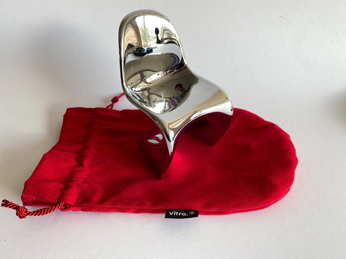 Vitra Design Museum Miniature Collection Verner Panton Chair Silver Ultra Rare