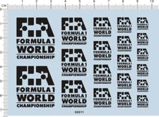 Decals racing car for different scales (black) 00011