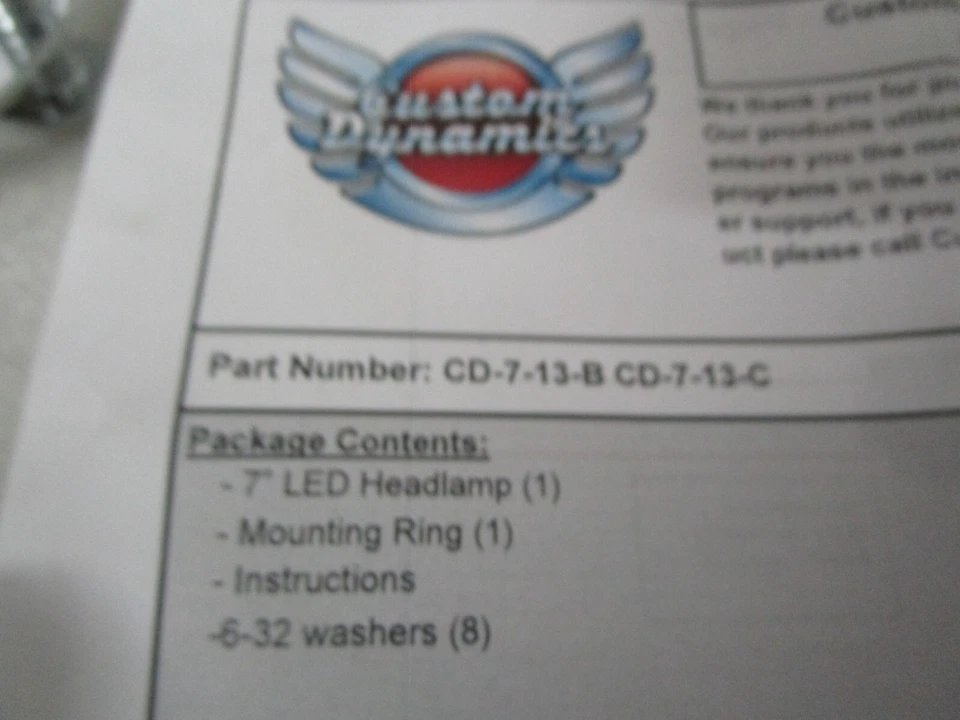 99-13 Harley Davidson FLH Touring 定制动力光环 7 英寸黑色 LED 车头灯 — 第 3/4 张图片