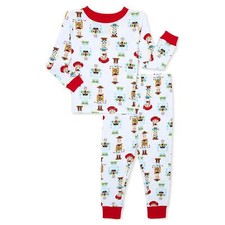 Toy Story Woody  Buzz Christmas Holiday Toddler Unisex Cotton Pajama Size 12M