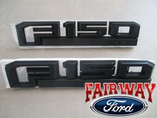 15 Thru 20 F-150 Oem Ford Black Appearance Fender Emblem Nameplate Set Pair Xlt