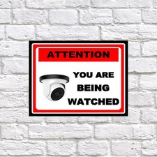 Attention You Are Being Watched, Retro tin sign Art Decor Gift