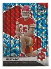 2021 Panini Mosaic Noah Gray Blue Reactive Parallel Prizm Rookie Card . rookie card picture
