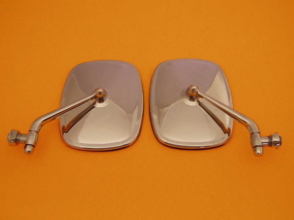 Juego de espejos retrovisores cromados VW Bus 1968-79 par VW Transporter tipo 2 VW Van Kombi espejos retrovisores Foto 2 de 4