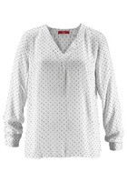 S. Oliver Shirt Tunika Bluse, Gr. 40, Weiss/ Blau, Viscose, 1A-Ware, Neu!