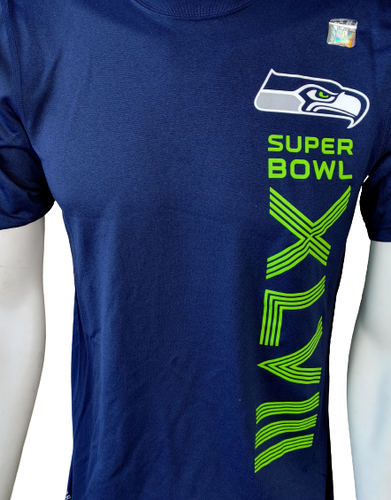 Nike Dri-Fit Herren Seattle Seahawks XLVIII Super Bowl Navy Kurzarm Shirt - Bild 2 von 2