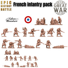 French Infantry Pack - WW1 - 6mm 10mm 15mm - Fow - FFTOWs historical