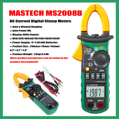 MASTECH Digital Clamp Meter AC/DC Voltage Kd | eBay
