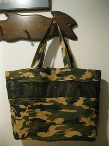 designer camo tote bag