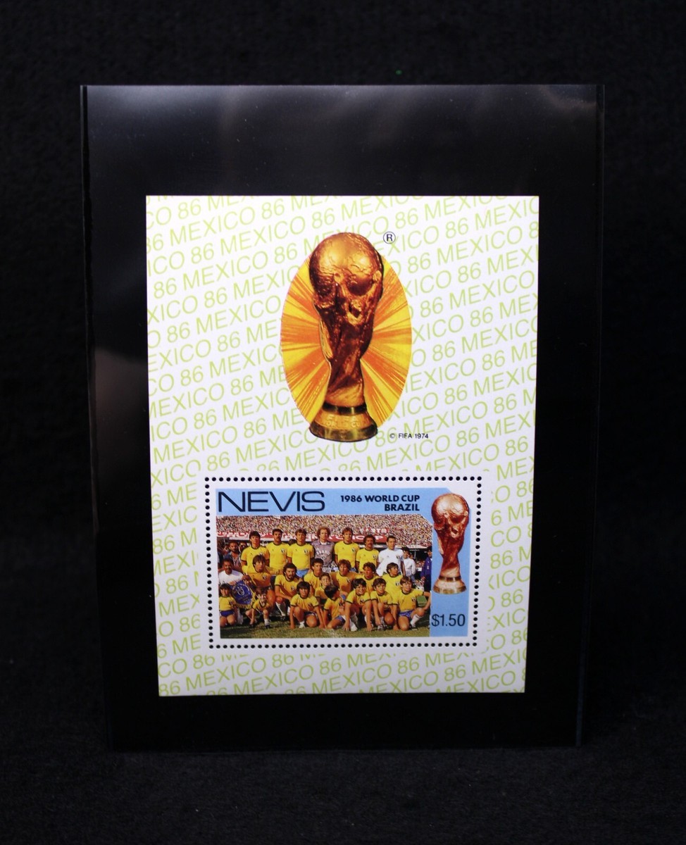 Vtg Genuine FIFA World Cup Mexico 1986 Collectors Mini Stamp Sheet