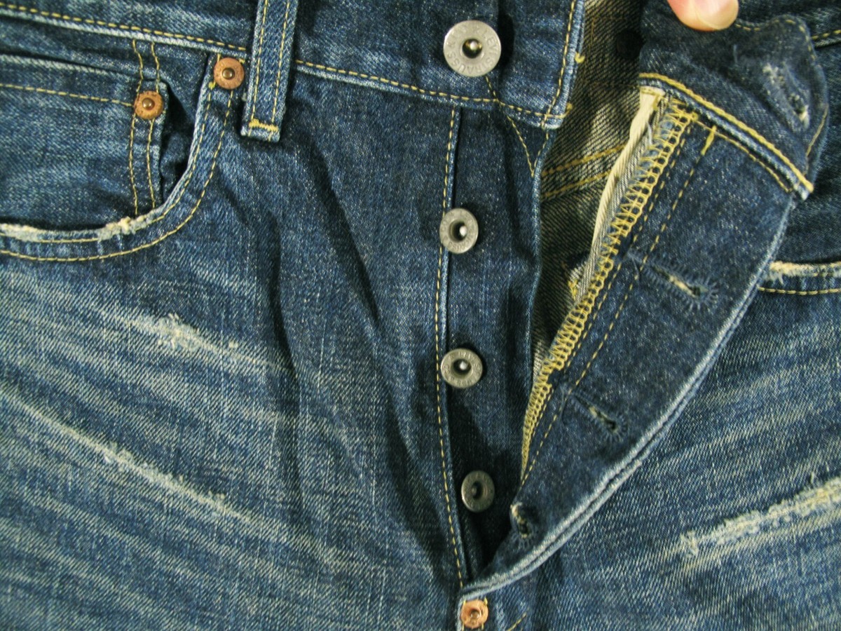 LEVI’S / 702 702XX selvedge denim pants HOT VTG LVC Men LEVI'S 702XX BIG E SELVEDGE DARK Denim Jeans