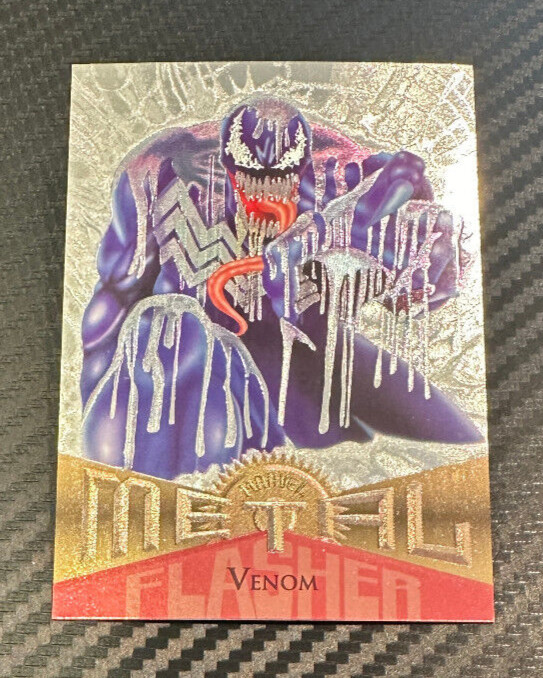 1995 Marvel Metal - Silver Flasher - Venom - #80 - CLEAN!