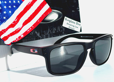 Oakley HOLBROOK Matte Black USA Flag with Gray Iridium Lens Sunglass 9102-E6
