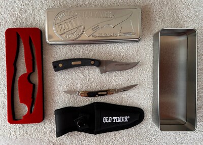 Schrade Old Timer 2 Knives 1040t 1520t 2017 Limited Edition Set