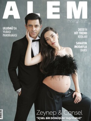 Alem Turkish Magazine January 2025 Zeynep Tuğçe Bayat & Cansel Elçin