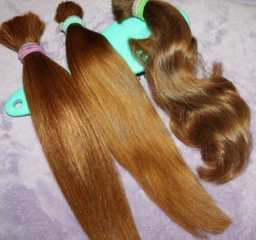 HAIR REBORN WIG 5.8oz Tot BABYFINE GOLDEN COPPER BLONDE BUNDLE PONYTAILS B22 - Picture 10 of 12