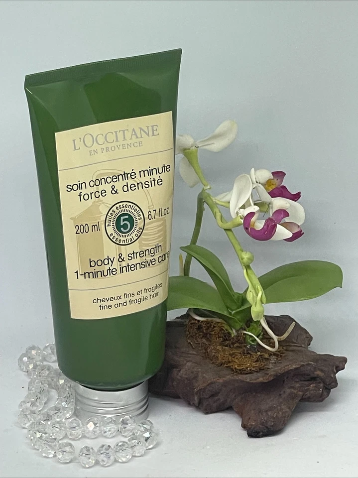 Mascarilla capilar L'Occitane cuerpo y fuerza 1 minuto cuidado intensivo - 6,7 oz - nueva Foto 3 de 4
