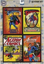 Stickers - C&D Visionary - DC Comics Superman Comic 5"x7" NEW Decal Set 4
