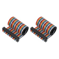 40 Pin IDC Connector Flat Ribbon Cable 2.54mm Pitch Length 500mm Wide 50mm 2Pcs