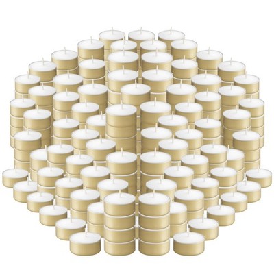 BOLSIUS Gold Unscented Tealight Candles, 150 Count - Long Lasting, Smokeless ...