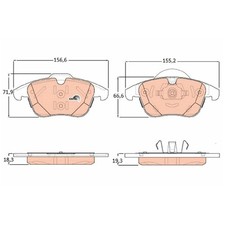Satz Bremsbeläge Bremsklötze vorne für Land Rover Discovery L550 Range | 2405