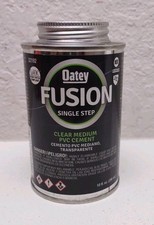 Oatey 32192 Fusion PVC Cement 10 oz Clear Medium Bodied Self Priming