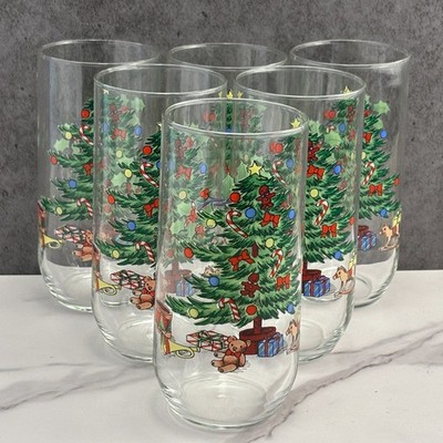 Luminarc Noel Christmas 5.75'' Christmas Design Tumbler Glasses Set of 6