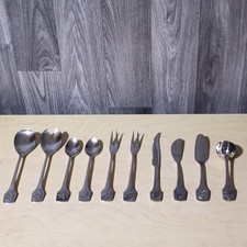 10 x Vintage BSF Speciality Hostess Servierset Utensilien Relief Griffe - 70er Jahre