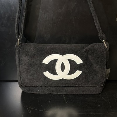 CHANEL Black CC Logo Flap Shoulder Bag, Snap Closure, Detachable Strap