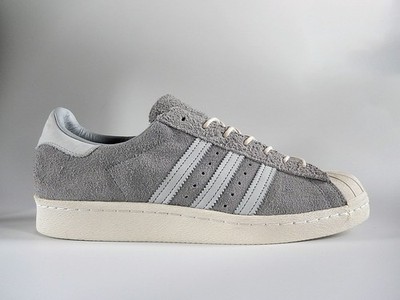 2016 Adidas Originals Superstar 80s Grey Suede Men's 10.5 shoes