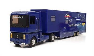 Eligor Maßstab 1:43 5421 - Renault F1 Transporter Truck Tourtel Larrousse - blau