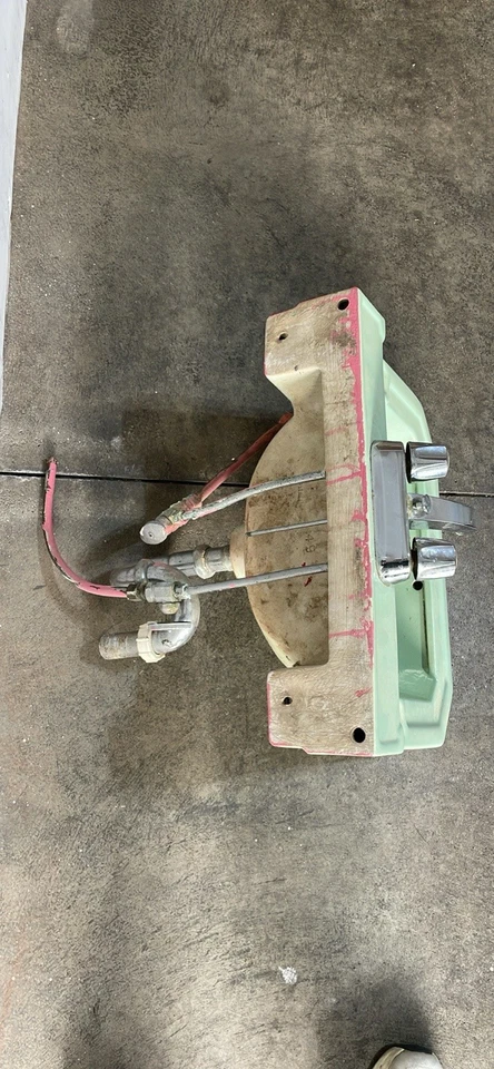 VTG Mid Century Jadeite Green Sink and Faucet Bathroom 1950’s 1960’s Pickup Only - Image 3 of 4