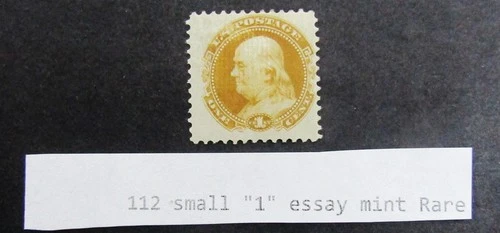 nystamps US Stamp # 112 Small "1" Essay Mint Rare       A3x3396