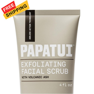 PAPATUI by Dwayne Johnson Men's Face Exfoliating 4 Fl Oz (Pack of 1), Black