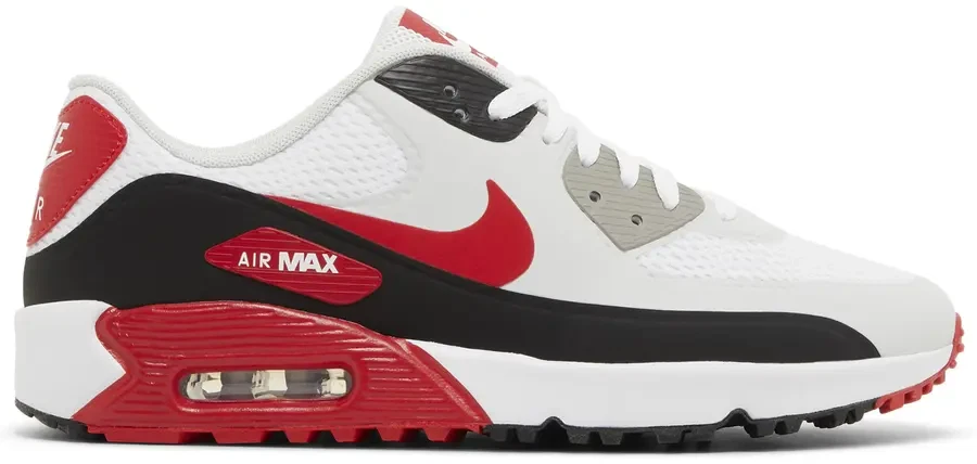 Nike Air Max 90 G TB White University Red Black Golf Shoes DX5999